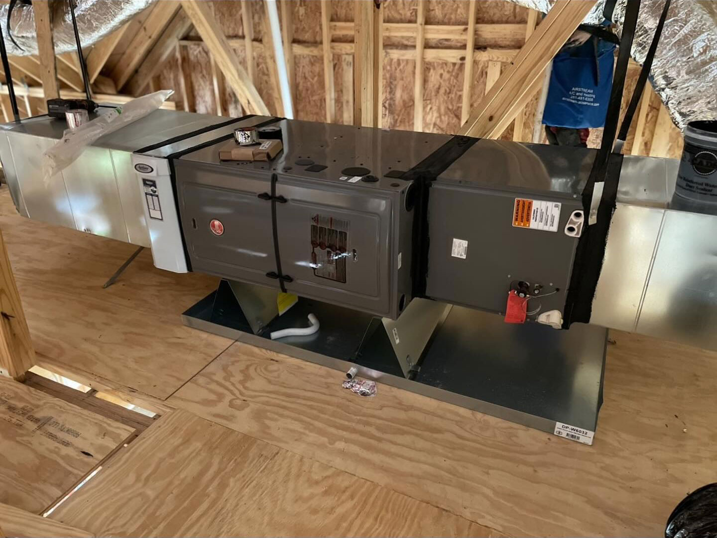 new AC install in residential attic